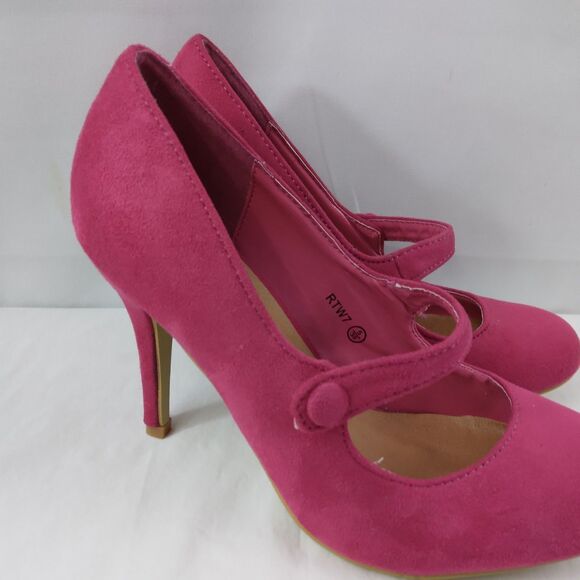 Publicite Pink Heels Pumps Barbiecore Legally Blonde Feminine Women's Size 5 - Picture 2 of 13
